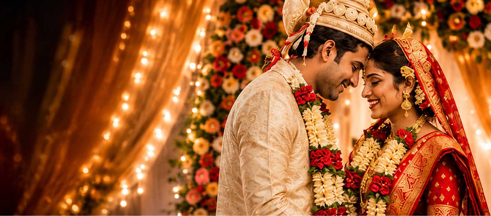 Traditional Bengali Bride and Groom Celebration